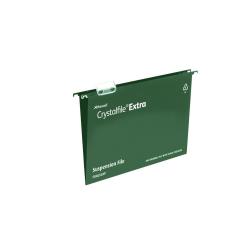 Cheap Stationery Supply of Rexel Crystalfile Extra Suspension File Polypropylene 15mm V-base A4 Green 70634 Pack of 25 T70634 Office Statationery