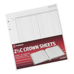 Cheap Stationery Supply of Twinlock 2.5C Crown Double Ledger Sheets 254x228mm 75831 Pack of 100  T75831 Office Statationery