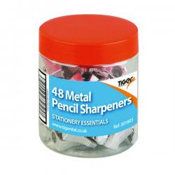 Cheap Stationery Supply of Metal Single Hole Pencil Sharpeners (Pack of 48) 301803 TGR01803 Office Statationery