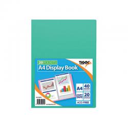 Cheap Stationery Supply of Display Book A4 20 Pocket Assorted Pastel (Pack of 10) 302012 TGR02012 Office Statationery