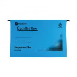 Cheap Stationery Supply of Rexel Crystalfile Flexi Standard Foolscap Blue (Pack of 50) 3000041 TW13772 Office Statationery