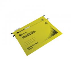 Cheap Stationery Supply of Rexel Crystalfile Flexi Standard Foolscap Yellow (Pack of 50) 3000043 TW13774 Office Statationery