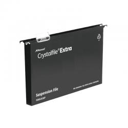 Cheap Stationery Supply of Rexel Crystalfile Extra 30mm Suspension File Black (Pack of 25) 3000081 TW15503 Office Statationery