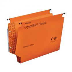 Cheap Stationery Supply of Rexel Crystalfile Classic 30mm Lateral File Orange(Pack of 25) 3000110 TW17768 Office Statationery