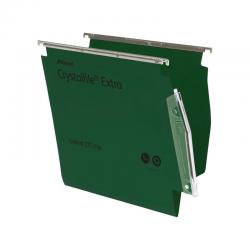 Cheap Stationery Supply of Rexel CrystalFile Extra 15mm Lateral File Green (Pack of 25) 70637 TW70637 Office Statationery