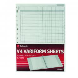 Cheap Stationery Supply of Rexel Variform V4 6-Column Cash Refill (Pack of 75) 75932 TW75932 Office Statationery