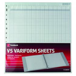 Cheap Stationery Supply of Rexel Variform V5 10-Column Cash Refill (Pack of 75) 75964 TW75964 Office Statationery