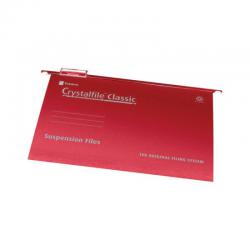 Cheap Stationery Supply of Rexel Crystalfile Classic SuspensionFile Foolscap Red (Pack of 50) 78141 TW78141 Office Statationery