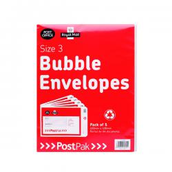 Cheap Stationery Supply of Post Office Postpak Size 3 Bubble Envelopes (Pack of 40) 41631 Office Statationery