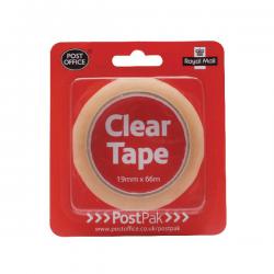 Cheap Stationery Supply of Postpak Clear Sticky Tape 19mmx66m (Pack of 12) 7UB70979 UB70979 Office Statationery