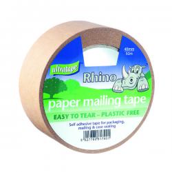 Cheap Stationery Supply of Ultratape Rhino Paper Mailing Tape 48mm x 50m (Pack of 18) PM02124850RH ULT81790 Office Statationery