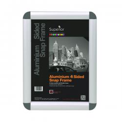Cheap Stationery Supply of Stewart Superior Snap Frame A4 Grey ROUNDGREYA4 UP30229 Office Statationery