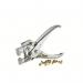 The picture shows a set of ACCO Brands filing accessories, specifically the Rexel Eyeletter and Punch in sleek chrome. The eyeletter and punch are neatly arranged and ready for use on a desk or workspace. The chrome finish adds a touch of sophistication and professionalism to the set. The punch features a comfortable handle and strong metal construction, while the eyeletter has a secure grip and precise design. Overall, the picture captures a practical and stylish addition to any filing system or office setup.