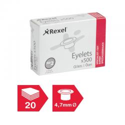 Cheap Stationery Supply of Rexel Eyelets 4.7mm x 4.2mm (Pack of 500) 20320051 VL20051 Office Statationery