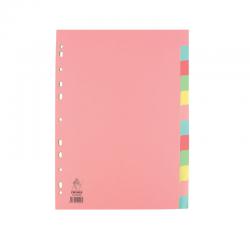 Cheap Stationery Supply of A4 Manilla Divider 12-Part Pink With Multi-Colour Tabs WX01515 WX01515 Office Statationery