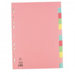 Cheap Stationery Supply of A4 Manilla Divider 12-Part Pink With Multi-Colour Tabs WX01515 WX01515 Office Statationery