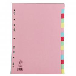 Cheap Stationery Supply of A4 Manilla Divider 15-Part Pink With Multi-Colour Tabs WX01516 WX01516 Office Statationery
