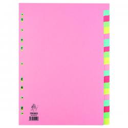 Cheap Stationery Supply of A4 Manilla Divider 20-Part Pink With Multi-Colour Tabs WX01517 WX01517 Office Statationery