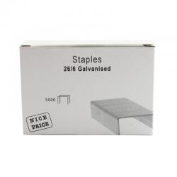 Cheap Stationery Supply of 26/6mm Metal Staples (Pack of 5000) WX27001 WX27001 Office Statationery
