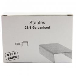 Cheap Stationery Supply of 26/6mm Metal Staples (Pack of 5000) WX27001 WX27001 Office Statationery