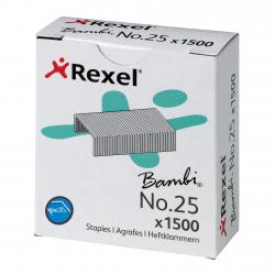 Cheap Stationery Supply of Rexel Bambi No.25 4mm Staples (Box 1500) - Outer carton of 20 Office Statationery