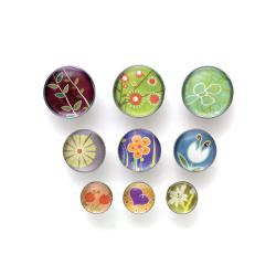 Cheap Stationery Supply of Nobo Magnetic Floral Design Push Pins (Pack of 9) Office Statationery
