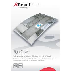 Cheap Stationery Supply of Rexel Self Adhesive Sign Covers A4 (Pack 10) Office Statationery