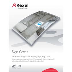 Cheap Stationery Supply of Rexel Self Adhesive Sign Covers A5 (Pack 10) Office Statationery