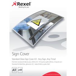 Cheap Stationery Supply of Rexel Standard Gloss Sign Covers A3 (Pack 10) Office Statationery