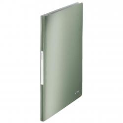 Cheap Stationery Supply of Leitz Style Display Book. Polypropylene. 20 pockets. 40 sheet capacity. A4. Celadon Green. - Outer carton of 10 Office Statationery