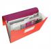 Leitz Urban Chic Expanding File with 5 Compartments, Elastic Band Fastener, Red/Purple, A4 - Outer carton of 5