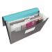 Leitz Urban Chic Expanding File with 5 Compartments, Elastic Band Fastener, Dark Grey/Blue, A4 - Outer carton of 5