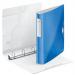 Leitz WOW Ringbinder A4 Polypropylene 4 D-Ring 30mm Blue Metallic - Outer carton of 5