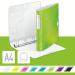 Leitz-Active-WOW-SoftClick-Ring-Binder-30-mm-4-D-Ring-A4-Green-Outer-carton-of-5-42400054