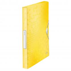 Cheap Stationery Supply of Leitz WOW Box File. Polypropylene. 250 sheet capacity. Spine width 30 mm. A4. Yellow - Outer carton of 5 Office Statationery
