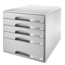 Cheap Stationery Supply of Leitz Plus 5 Drawer Cabinet A4 - Grey Office Statationery