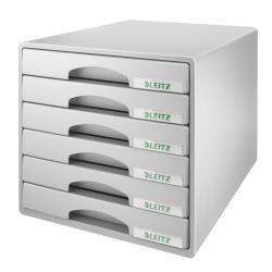 Cheap Stationery Supply of Leitz Plus 6 Drawer Cabinet A4 - Grey Office Statationery
