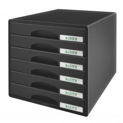Cheap Stationery Supply of Leitz Plus 6 Drawer Cabinet A4 - Black Office Statationery