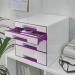 Leitz-WOW-CUBE-Drawer-Cabinet-4-drawers-2-big-and-2-small-A4-Maxi-Whitepurple-52132062