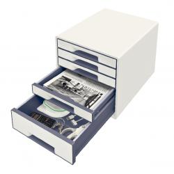Cheap Stationery Supply of Leitz WOW CUBE Drawer Cabinet, 5 drawers (1 big and 4 small). A4 Maxi. White Office Statationery