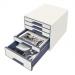Leitz-WOW-CUBE-Drawer-Cabinet-5-drawers-1-big-and-4-small-A4-Maxi-White-52142001