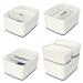Leitz MyBox Large with lid, Storage Box 18 litre, W 318 x H 198 x D 385 mm. White/grey - Outer carton of 4
