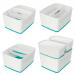 Leitz MyBox Large Wth Lid White/Ice Blue