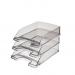 Leitz Plus Letter Tray, Transparent A4. Glass clear - Outer carton of 5