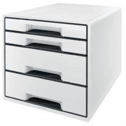 Cheap Stationery Supply of Leitz CUBE WOW 4 drawer unit (2 big and 2 small). A4 Maxi White/black Office Statationery