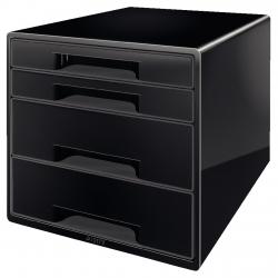 Cheap Stationery Supply of Leitz CUBE 4 drawer unit (2 big and 2 small). A4 Maxi. Black Office Statationery