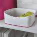 The Leitz MyBox WOW Storage Tray is a compact and stylish storage solution. The outer carton contains four trays in white and pink, each measuring 246 x 98 x 160 mm. Perfect for organizing small items and keeping your space clutter-free.