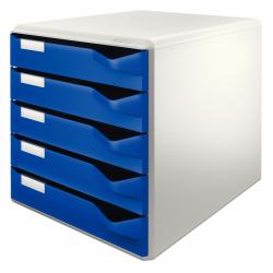 Cheap Stationery Supply of Leitz Desktop Post Set 5 Drawer A4 Grey With Blue Drawers Office Statationery