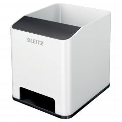 Cheap Stationery Supply of Leitz WOW Sound Pen Holder. With sound boosting function for smartphone. White/black Office Statationery