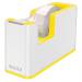 Leitz-WOW-Tape-Dispenser-Incl-tape-For-convenient-one-hand-operation-Whiteyellow-Outer-carton-of-4-53641016